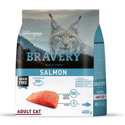 BRAVERY CAT ADULT SALMON 400 GR
