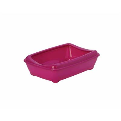 Bac Litière ouvert Arist-o-tray 42cm medium + rebord HOT PINK ROSE