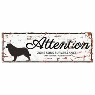 WARNING SIGN COLLIE F blanc