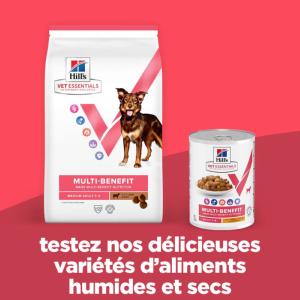 Hill's Vet Essentials Chien Multi-Benefit Adult1+ Poulet&Légumes 363g