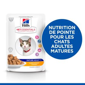Hill's Vet Essentials Mature Multipack 12 sachets repas pour chat poulet 85g