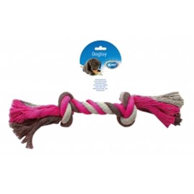 Jouet corde avec noeud Rose/Gris/Brun 45CM