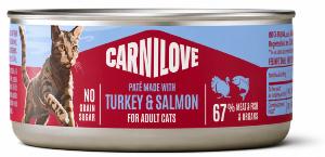 CARNILOVE -CAT CAN - PATE TURKEY & SALMON - 100G