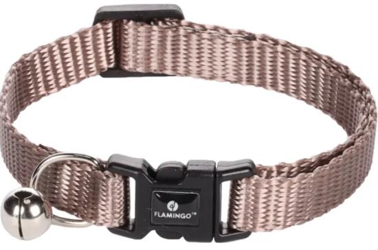 COLLIER CHAT ZIGGY TAUPE 20-35cm 10mm