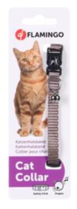COLLIER CHAT ZIGGY TAUPE 20-35cm 10mm