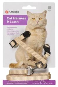 HARNAIS+LAISSE CHAT ZIGGI BEIGE