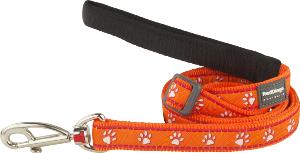 RED DINGO Dog laisse Design Desert Paws Orange L 25mm x 1.8m