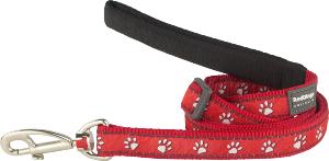 RED DINGO Dog laisse Design Desert Paws Red S 15mm x 1.8m