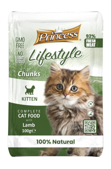 PRINCESSE LIFESTYLE POUCHES KITTEN LAMB 100G (CHATON AGNEAU)