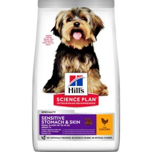 Hill's Science Plan Adult Sensitive Stomach & Skin Small & Mini croquettes pour petit chien au poulet 1,5kg