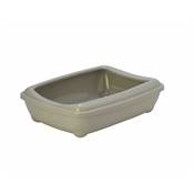 Bac  litire ouvert Arist-o-tray+rebord 50cm large WARM GREY - GRIS