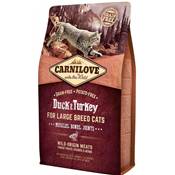 CARNILOVE CAT – Duck & Turkey for large Breed Cats Muscles, Bones, Joints (sans céréales) 400g