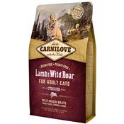 CARNILOVE CAT – Lamb & Wild Boar for Adult Cats, Sterilised (sans céréales) 400g