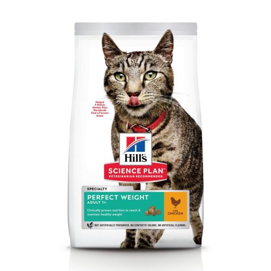 Hill's Science Plan croquettes pour Chat Adulte Perfect Weight au Poulet 2,5 kg