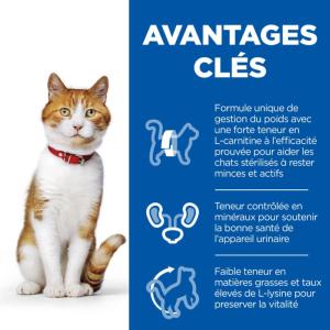 Hill's Science Plan pour chat Adult Sterilised Cat au Poulet 7kg 