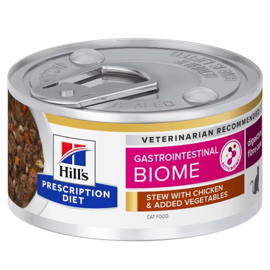 Hill's PRESCRIPTION DIET Gastrointestinal Biome Mijotés pour Chat Poulet & Légumes 82 g