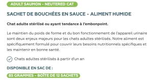 VIRBAC HPM WET CAT NEUT SALM CHUNK IN GRAVY 12x85g 