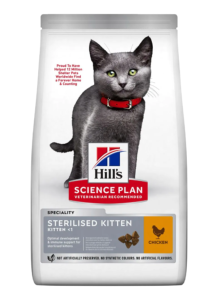 Hill's Science Plan croquettes pour Chaton Stérilisé au POULET 3kg