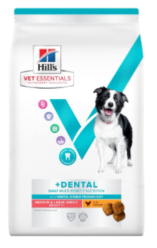 Hill's VET ESSENTIALS MULTI-BENEFIT + DENTAL Croquettes pour chien adulte 1+ au Poulet 10kg