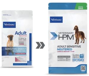 VET HPM ADULT SENSITIVE NEUTERED DOG LARGE & MEDIUM 12kg