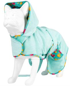 PEIGNOIR CHIEN TAILLE S - MOTIFS CANETONS