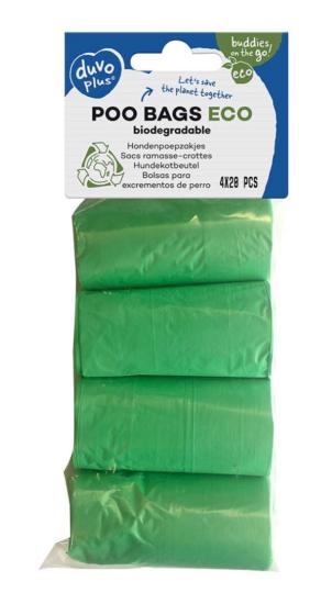 4 ROULEAUX EXCREMENT PACK ECO biodégradables Vert