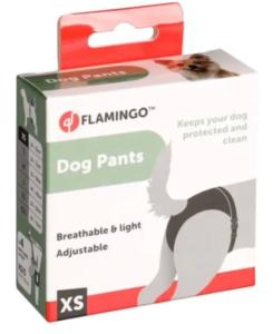 CULOTTE CHIEN SASHA NOIR XS + 4 SERVIETTES