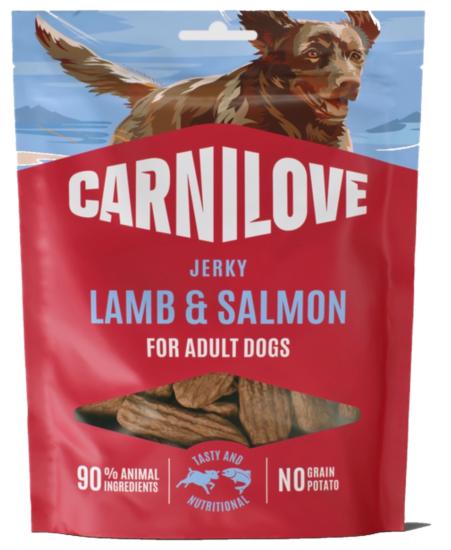 CARNILOVE -DOG JERKY - LAMB & SALMON -100G