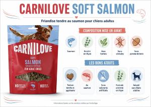 CARNILOVE -DOG SOFT - SNACK SALMON WITH THYME SMALL BITE -200G
