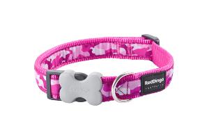 RED DINGO Dog collier Design Camouflage Hot Pink S 15mm x 24-36cm