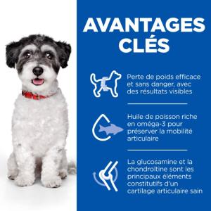Hill's Science Plan PERFECT WEIGHT & ACTIVE MOBILITY Chien Adulte PETITE Race Poulet 1,5kg