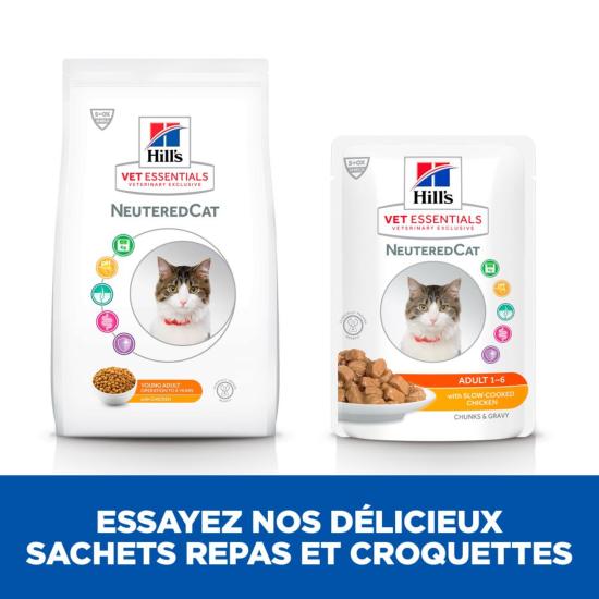 Hill's Vet Essentials Young Adult NeuteredCat sachet repas pour chat