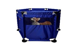 PARC CHIOT TISSUS 120cm H:60cm ROUGE