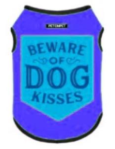 TSHIRT "BEWARE OF DOG KISSES" TAILLE 4