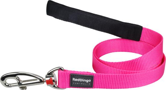 RED DINGO Dog laisse unis Classic Hot Pink M 20mm x 1.2m