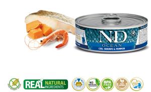 N&D CHAT OCEAN MORUE & CREV & POTIRON CHATON 80 GR