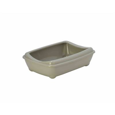 Bac Litière ouvert Arist-o-tray 42cm medium + rebord WARM GREY - GRIS