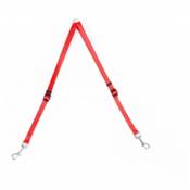 Nylon coupleur laisse DOUBLE ATTACHES Rouge 40-70cm/15mm