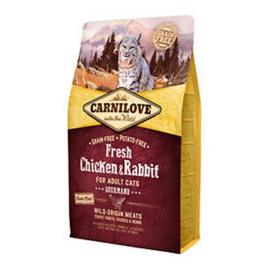 CARNILOVE FRESH - CAT – ADULT - CHICKEN & RABBIT - GOURMAND - 2KG