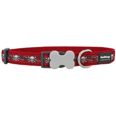 RED DINGO Dog collier Design Skull & Roses Red L 25mm x 41-63cm