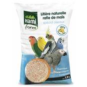 HAMIFORM Litière naturelle rafle de maïs aux fleurs pour oiseaux – 7,5 L