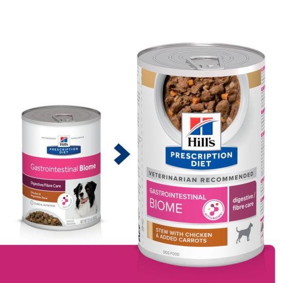 Hill's PRESCRIPTION DIET Gastrointestinal Biome Mijotés pour Chien Poulet & Carottes 354 g