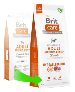 BRIT CARE - DRY DOG HYPOALLERGENIC ADULT MEDIUM BREED - 12KG