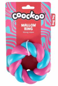 JOUET CHIEN RESISTANT COOCKOO MALLOW RING BLEU/ROSE 11CM
