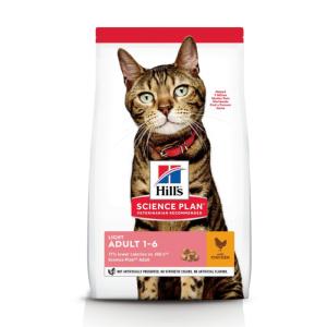 Hill's Science Plan Adult Light croquettes pour chat au poulet 1,5kg