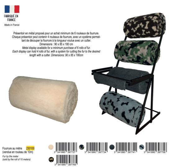 FOURRURE AU METRE (VENDUE EN ROULEAU DE 10 M) - CAMOUFLAGE