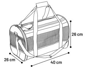 SAC TRANSPORT DAVINA ROUGE 40CM-S