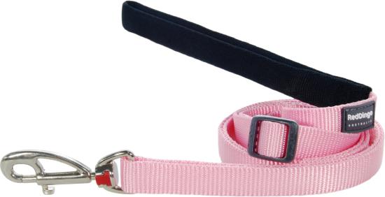 RED DINGO Dog laisse unis Classic Pink S 15mm x 1.8m