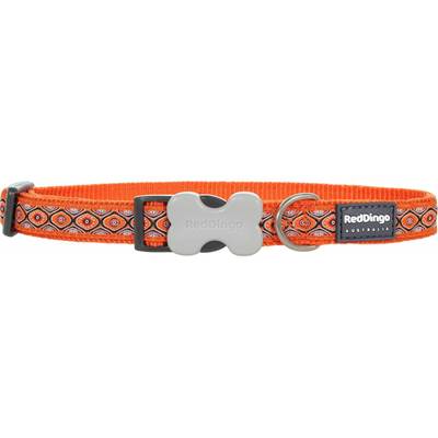 RED DINGO Dog collier Design Snake Eyes Orange M 20mm x 31-47cm