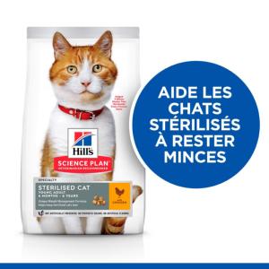 Hill's Science Plan pour chat Adult Sterilised Cat au Poulet 7kg 